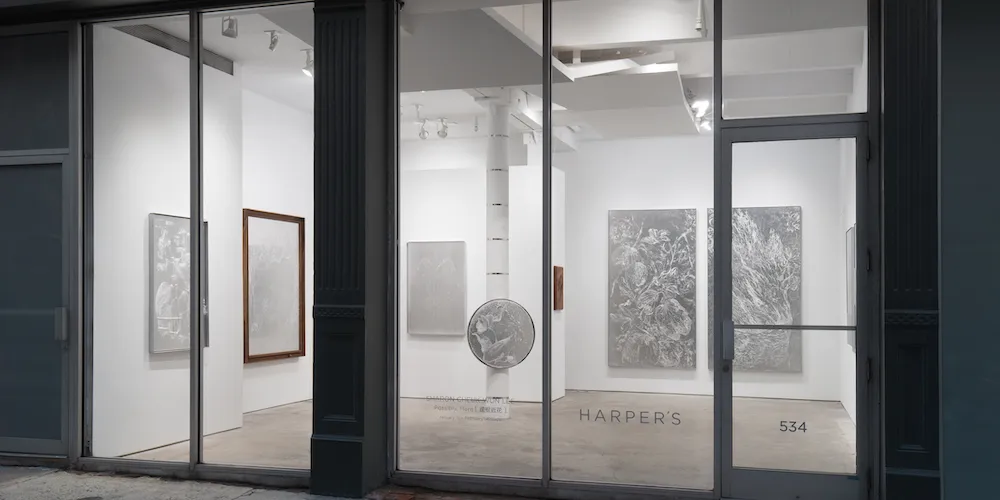 art on display in a gallery