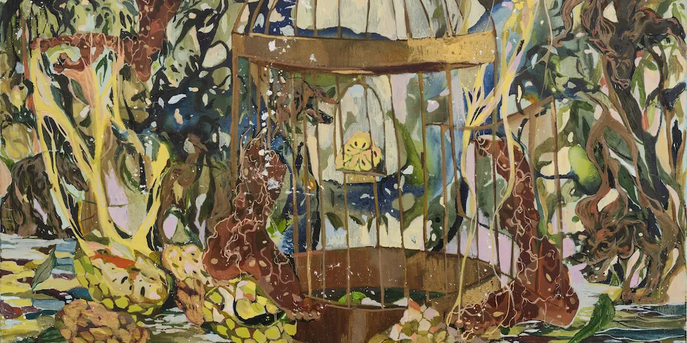 detail shot of a painting