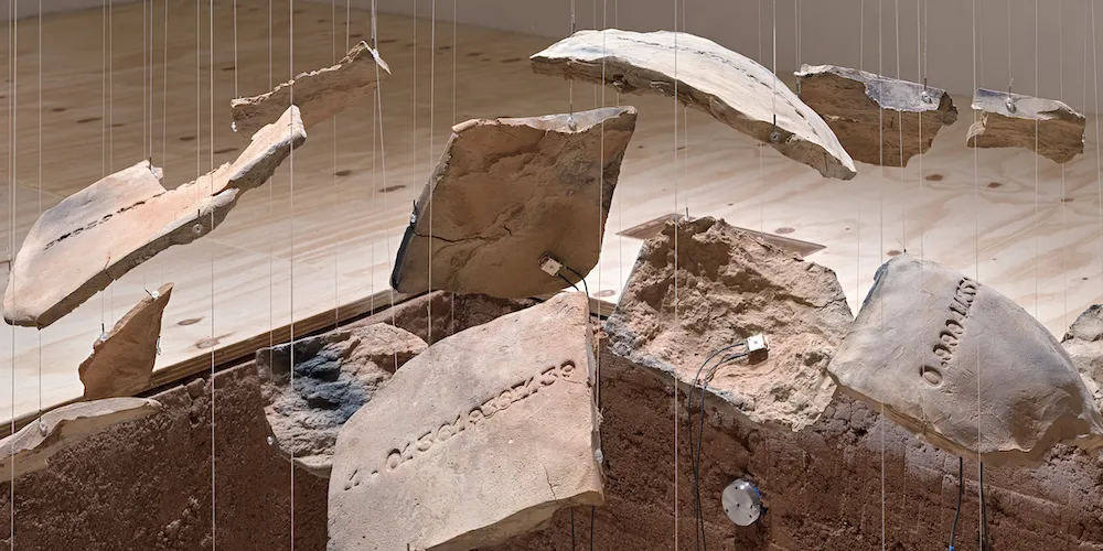 Caption for feature: 'Alchemyverse: Messa in Luce,' (installation view, 2023, ISCP's project space. Photo by Shark Senesac. Courtesy of International Studio & Curatorial Program)
