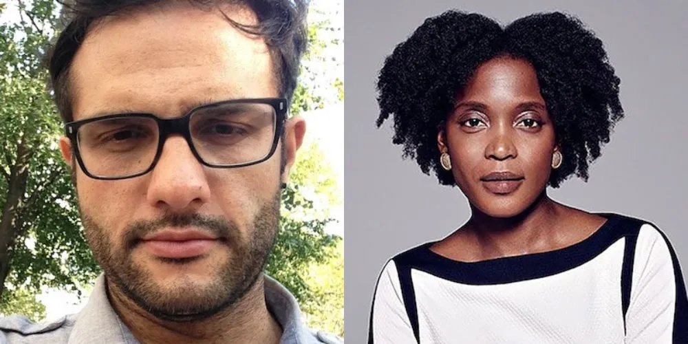 Left to right: Adjunct Assistant Professor Baris Gokturk '20 and Professor Adama Delphine Fawundu '18
