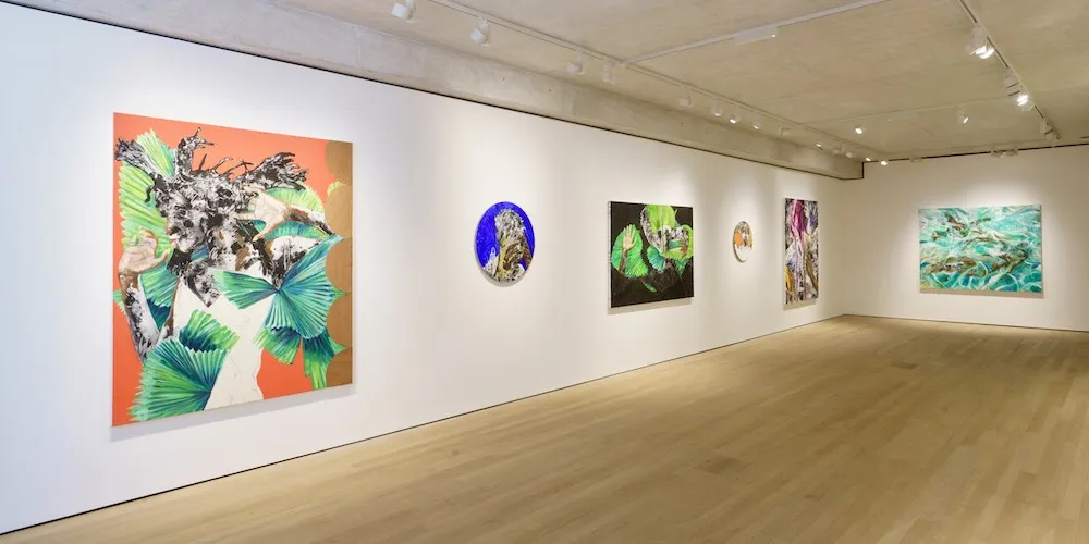Installation view of Khari Turner '21: ‘Solid to Gas’ at No.9 Cork Street, 2023. Courtesy of the artist and Ross-Sutton Gallery. Photo by Juliana Vasquez