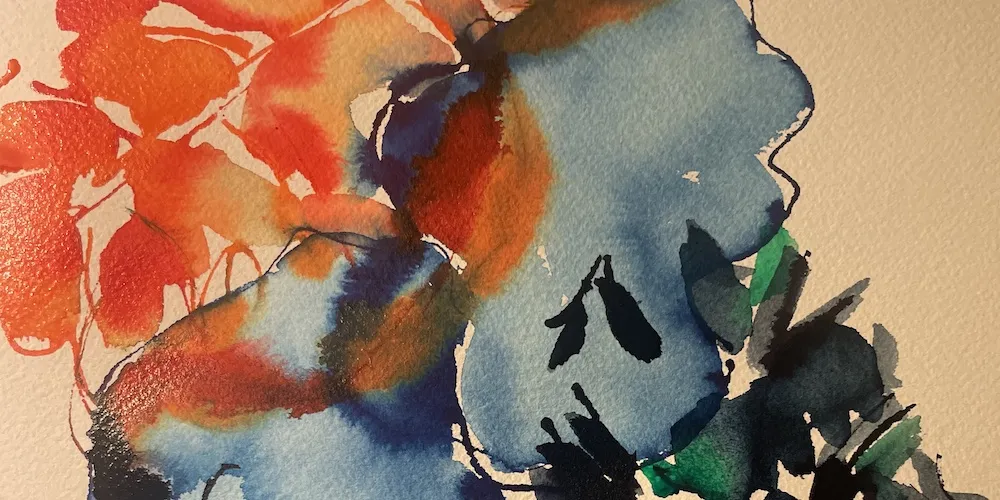 Pamela Sneed, 'Untitled,' (detail, 11” x 14,” watercolor and text on paper, 2023)