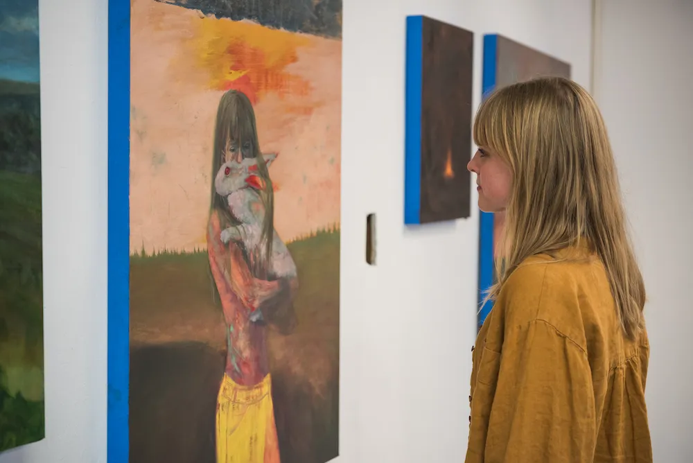 Inside the studio of Visual Arts student Annika Tucksmith