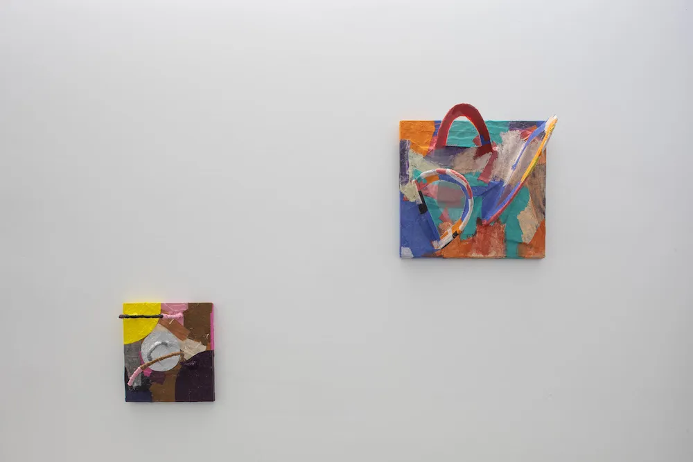 art displayed on a gallery wall