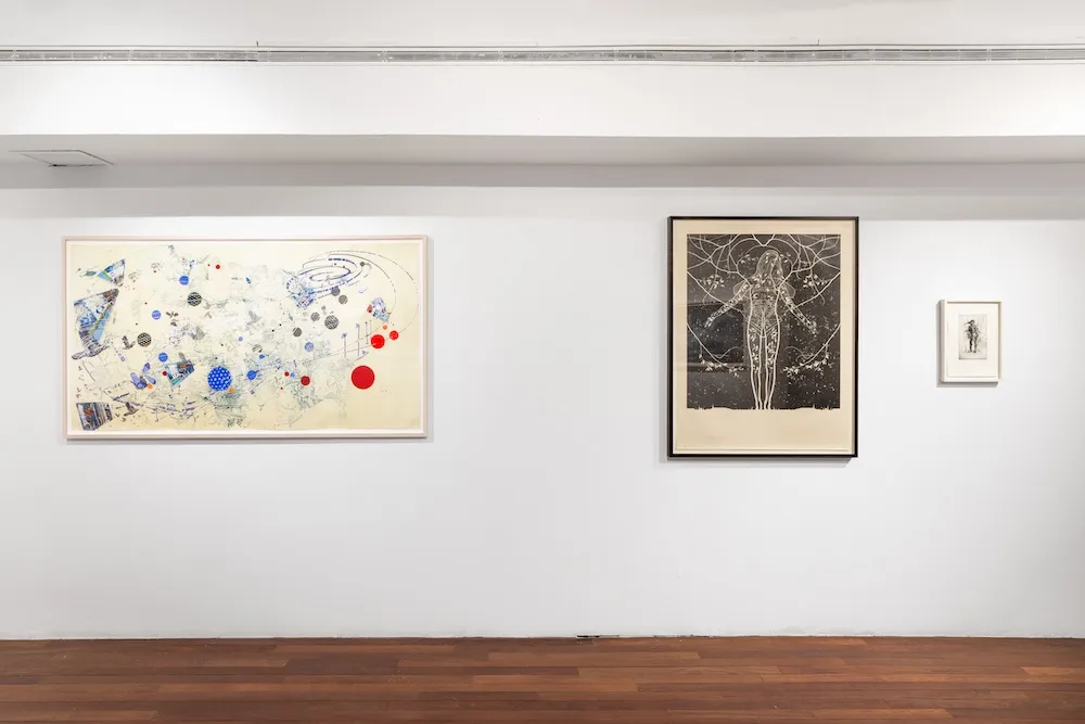 art on display in a gallery