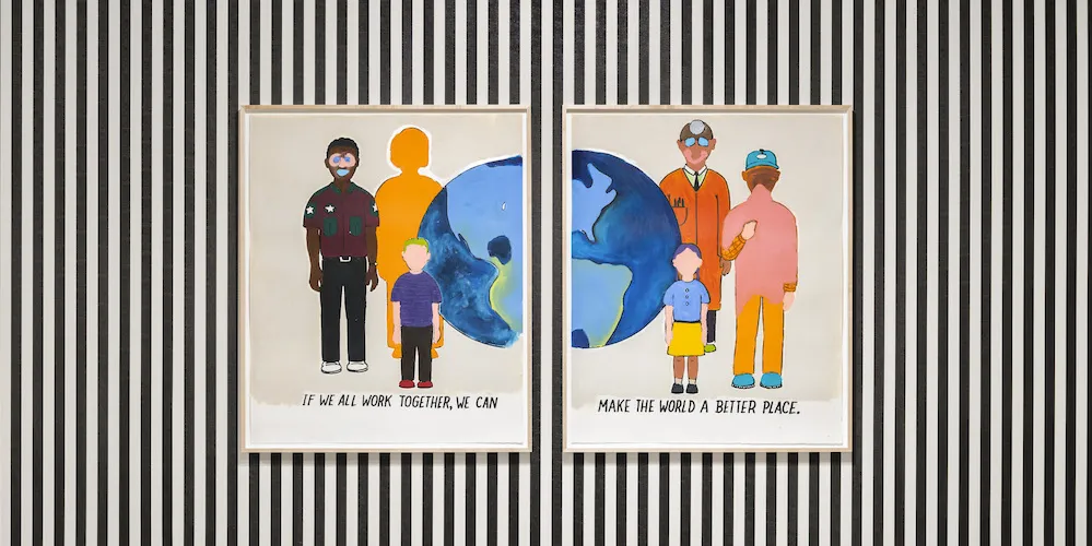 artwork on display in a gallery