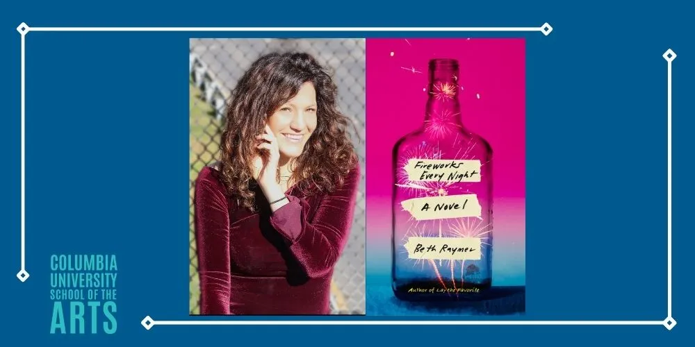 Beth Raymer headshot; Fireworks Every Night cover