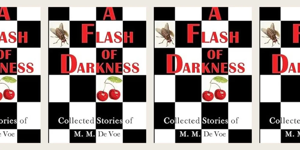 Collage of "A Flash of Darkness" cover