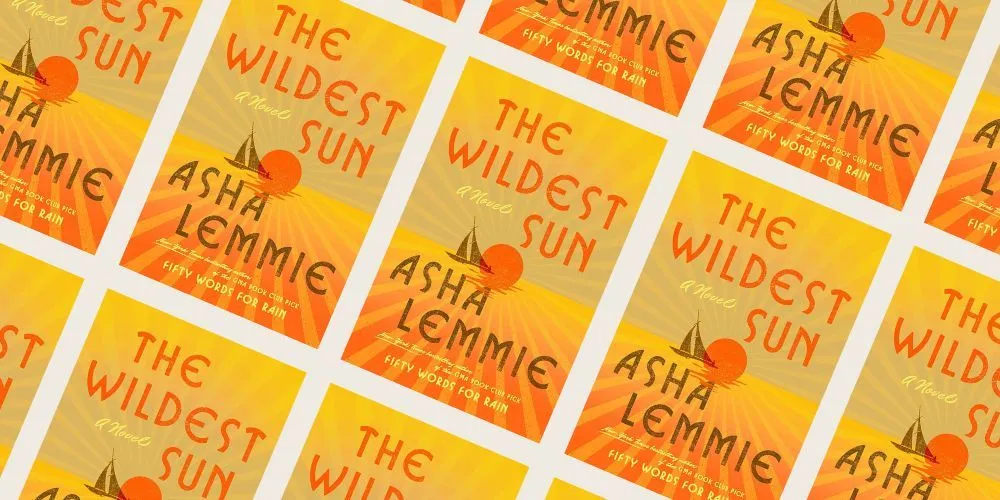 Collage of book cover: "The Wildest Sun"