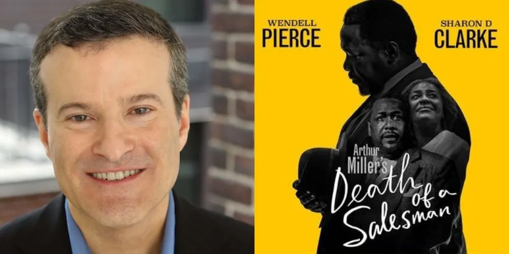 Headshot of Steven Chaikelson and poster for Death of a Salesman