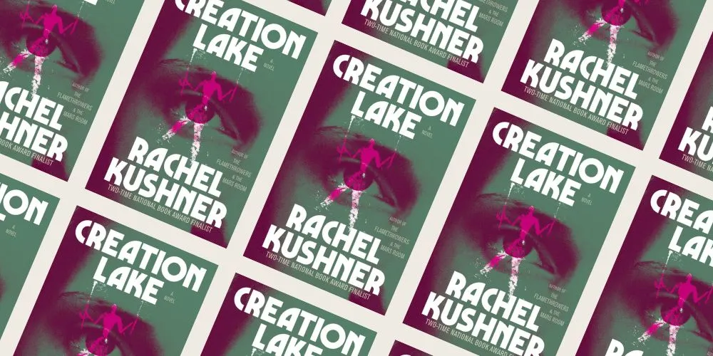 Book cover repeated in a diagonal design. 