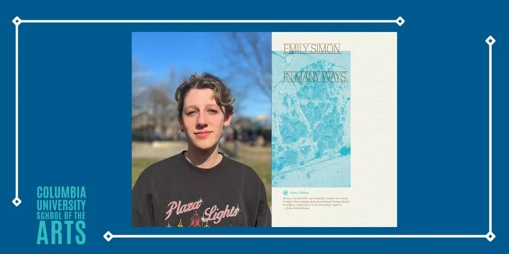 Headshot of Emily Simon; 'In Many Ways' cover