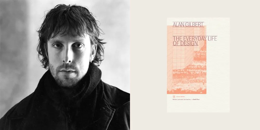 Headshot of Alan Gilbert next to an image of his book. 