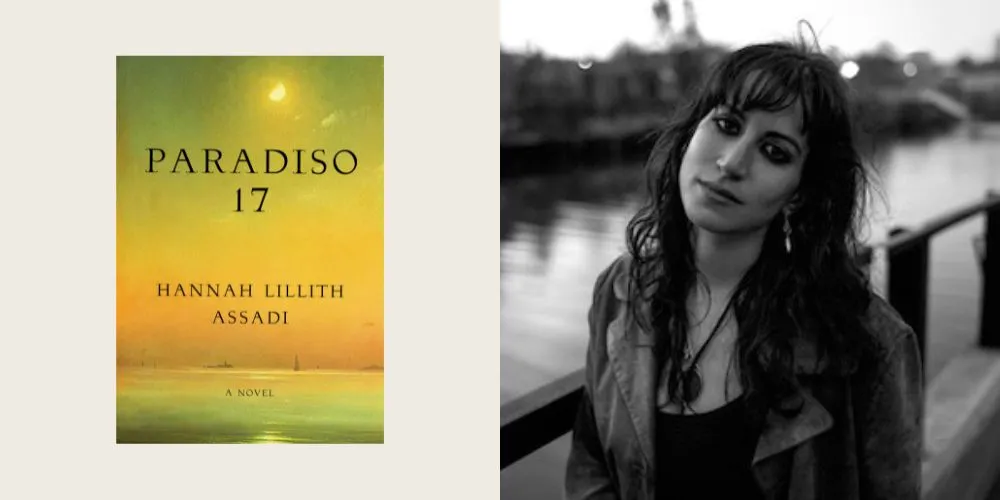 Hannah Lillith Assadi and book cover.