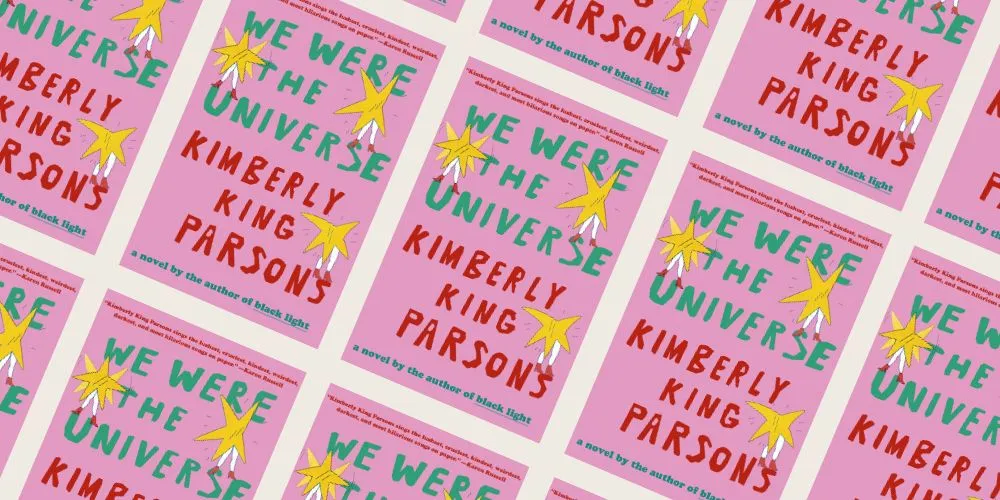 Cover of 'We Were the Universe,' repeated in a grid