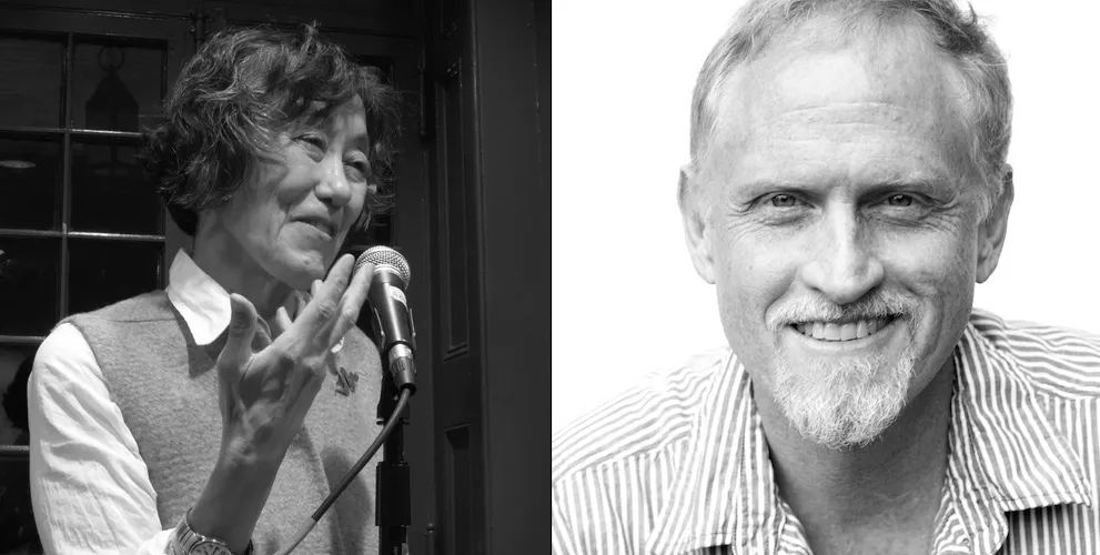 Left to right: Mei-mei Berssenbrugge '73 and Campbell McGrath '88

