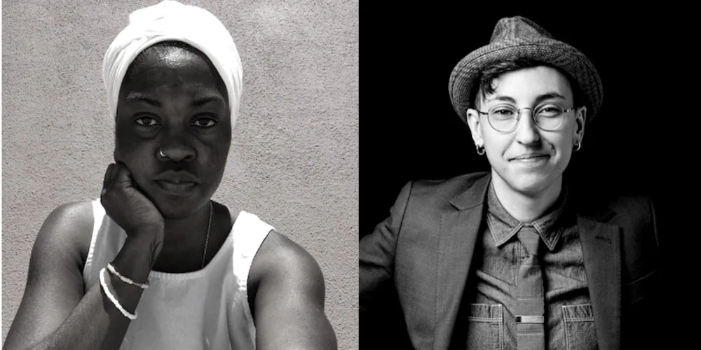 Black and white headshot of Antoinette Cooper and C. Quintana
