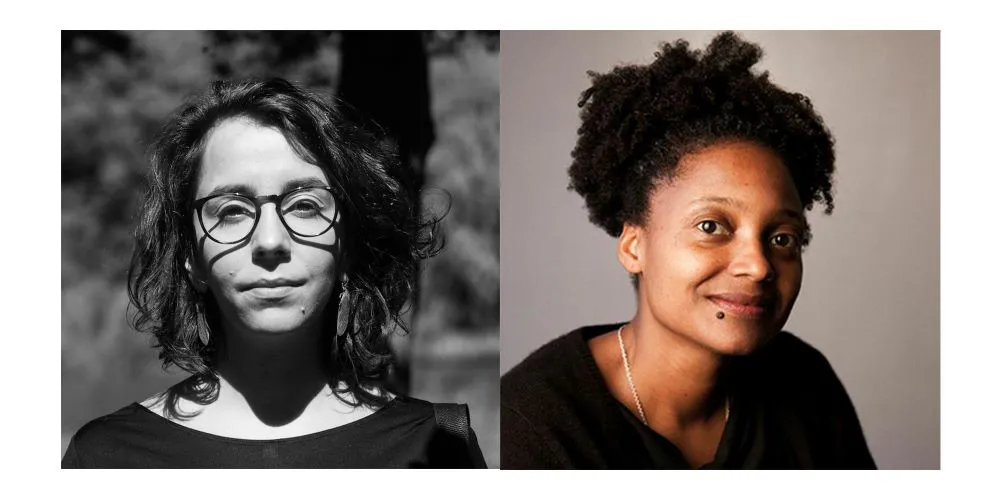 Left to right: Professor Julia Sanches and Alumna Tracy K. Smith ’97
