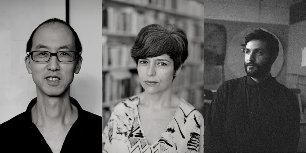 three black and white headshots 