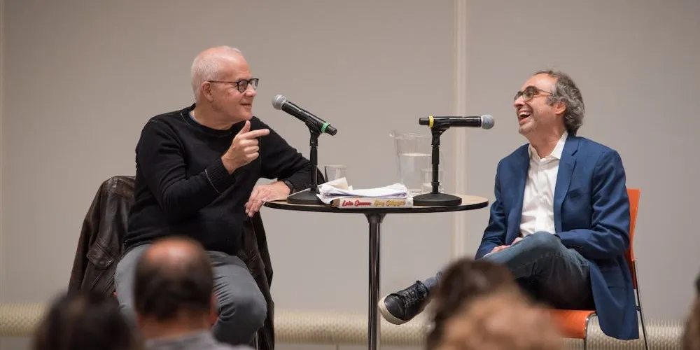 (Left) Bruce Robbins and (right) Gary Shteyngart