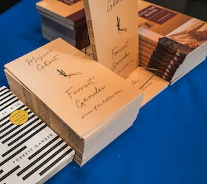 stack of books on a table
