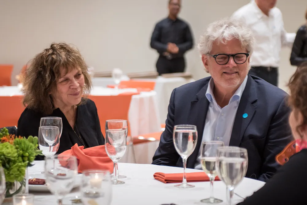 Dean Carol Becker (left), Jack Murchie (right)