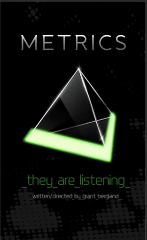 Poster for short film Metrics by Grant Bergland.