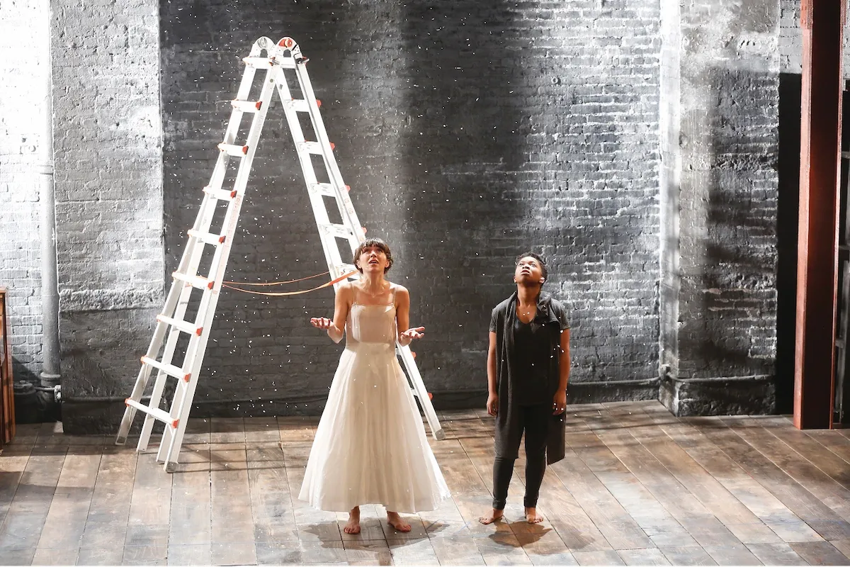 students on stage