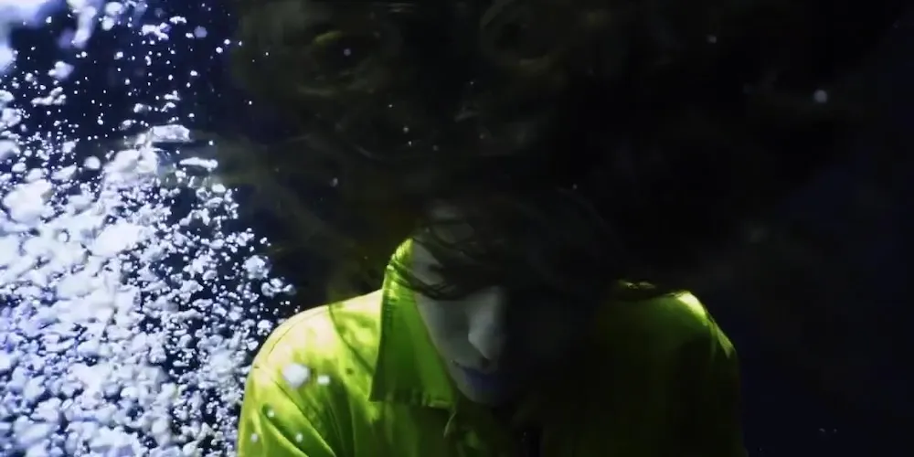 a woman underwater