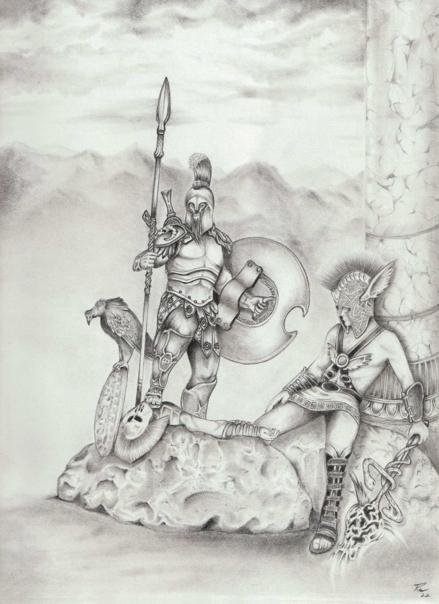 Ares \u0026 Hermes | School of the Arts, image size:1396x1920