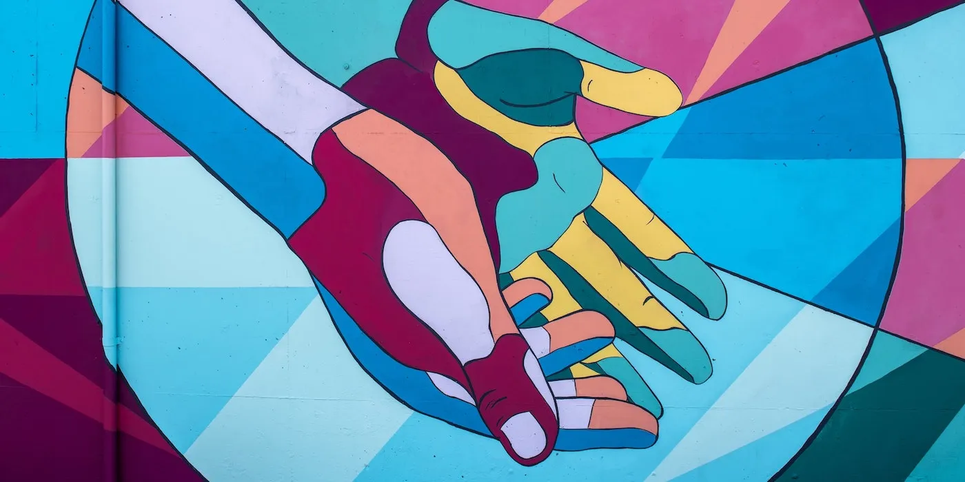 hands mural