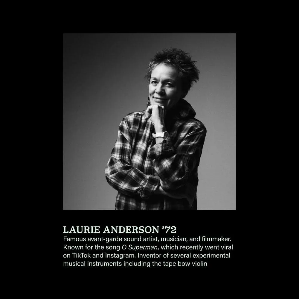 Laurie Anderson '72, Avant-garde sound artist, musician, and filmmaker