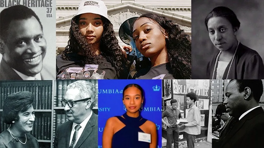 Image collage of Black Columbians who made history through their activism. 

