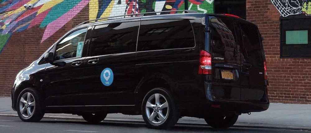 A minivan cab
