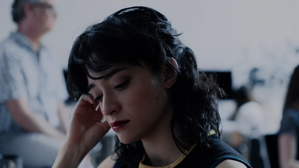 A woman looking sad