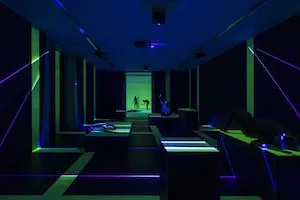 dark blue room