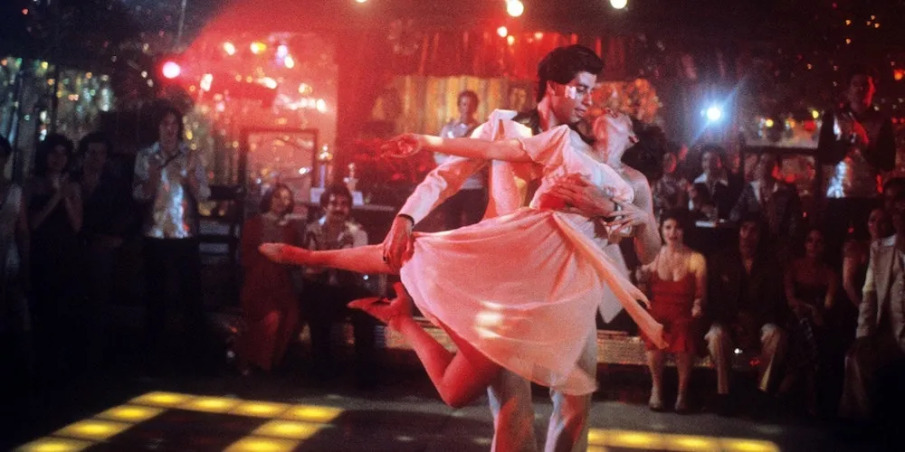 Two people dancing. 