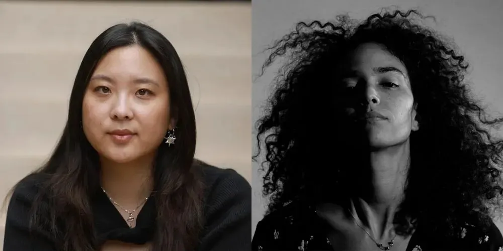 Headshots of : Annie Ning '25 and Maria del Mar Rosario (GS '15).