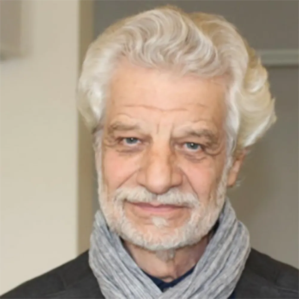 Man with white hair