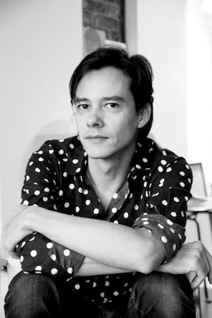 black and white photo of a white man