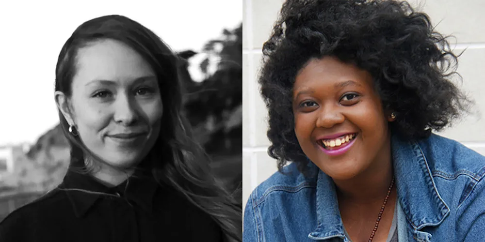 Two women's portraits side by side