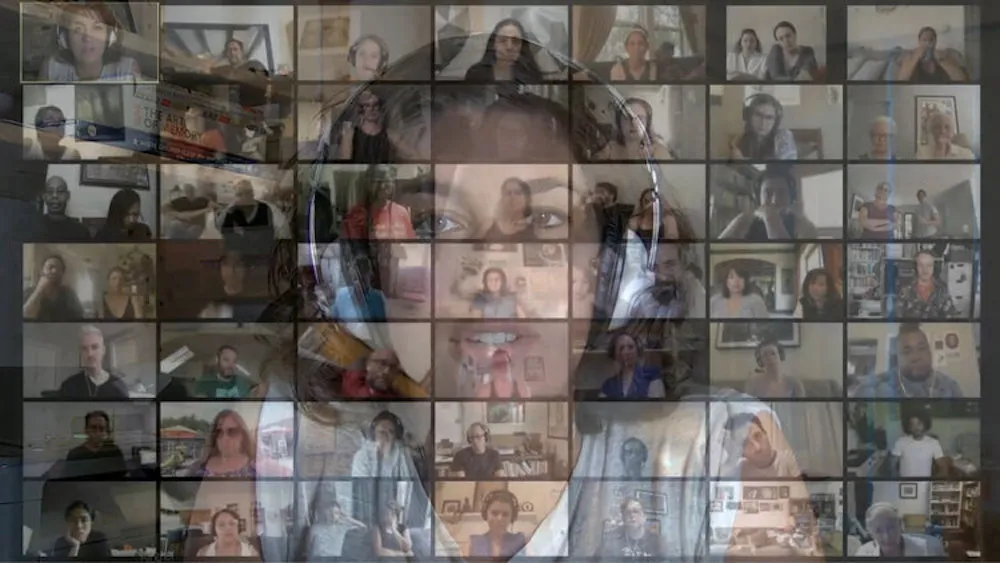 Screenshot of You Are Here, a zoom-based performance by Marike Splint '07
