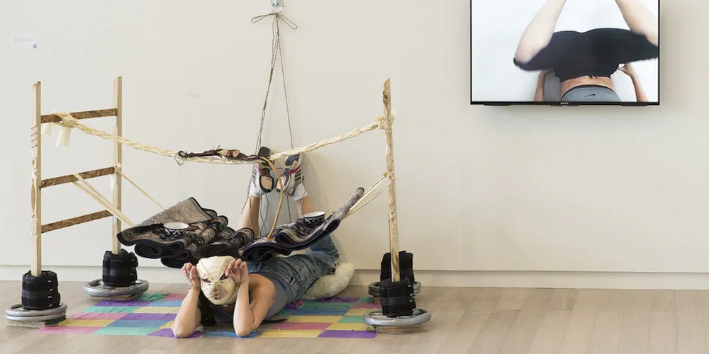Still from Kyzdin Zholy Zheneshke, performance art piece by Aika Akhmetova '20, image courtesy of the artist
