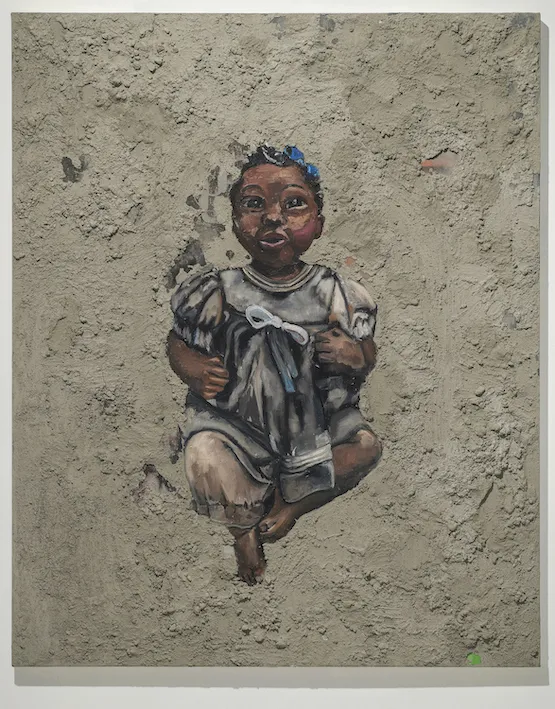 Nannie’s Grave, 2019 Lindsey Brittain Collins Oil, acrylic, and cement on canvas, 54" x 44"