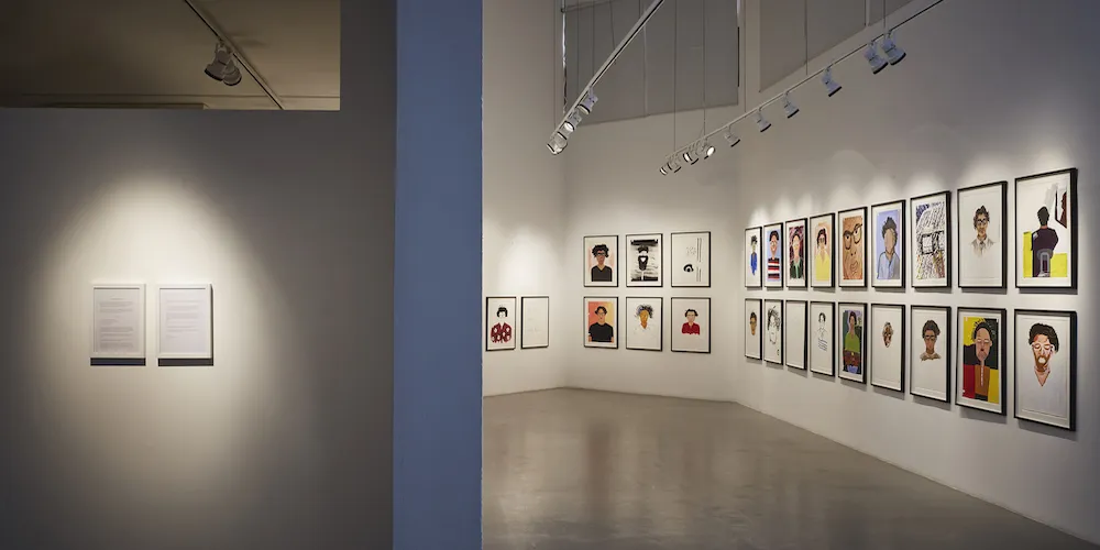 Art work in a gallery. 