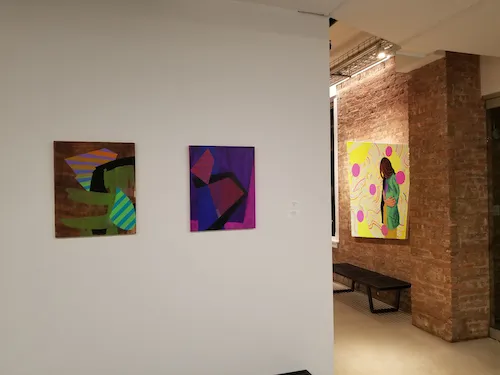 Painting in a gallery