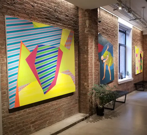 Painting in a gallery