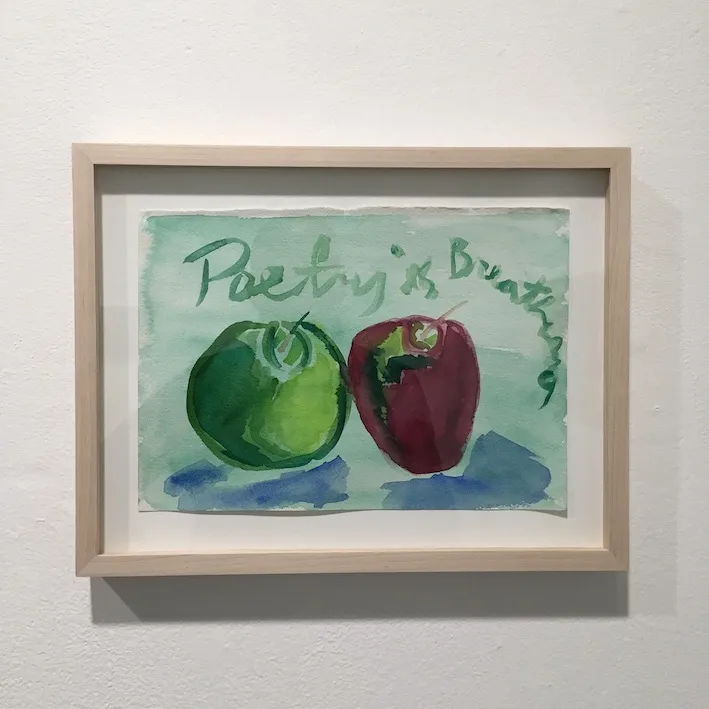 Poetry is Breathing, 2018, watercolor on Arches paper, by Pamela Sneed