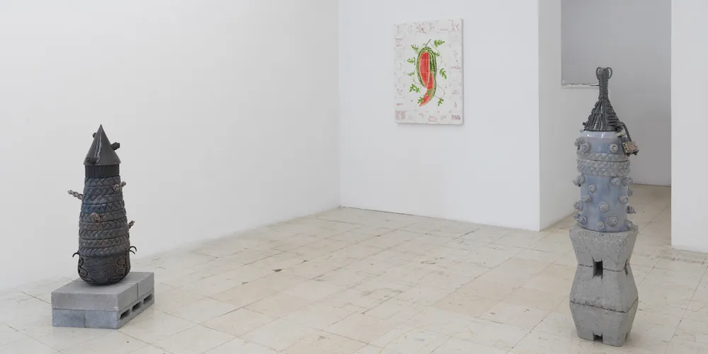 Sculptures in a gallary