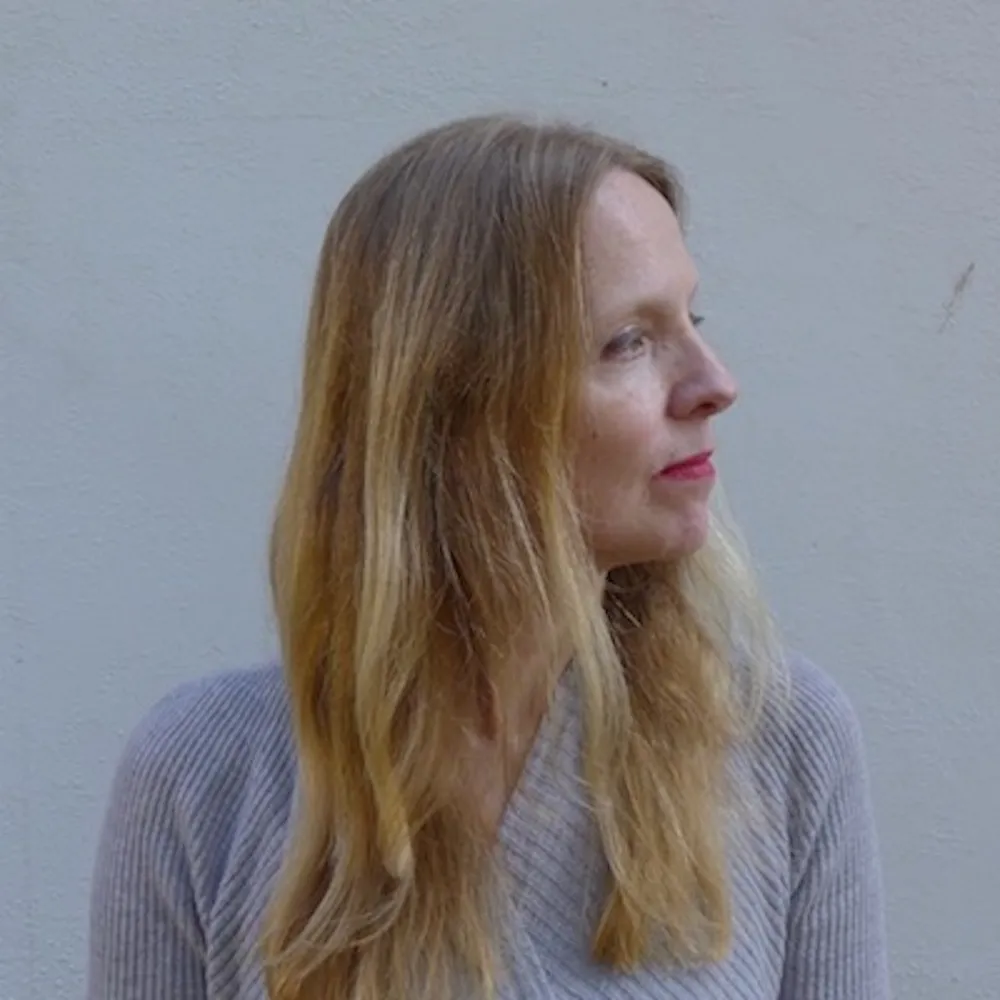 Profile of a blond woman